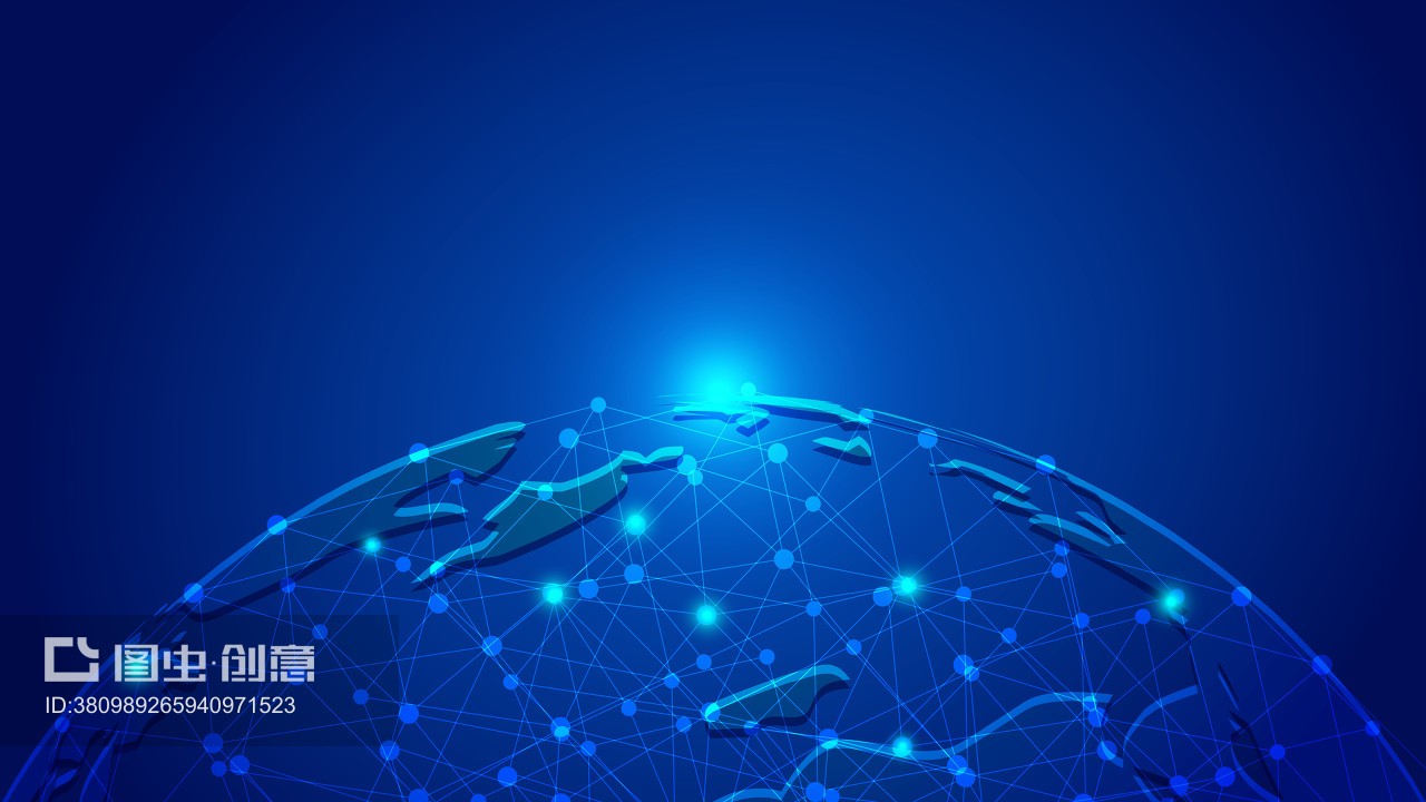 點(diǎn)線鏈接、科技地球構(gòu)圖世界大數(shù)據(jù)網(wǎng)絡(luò)科技